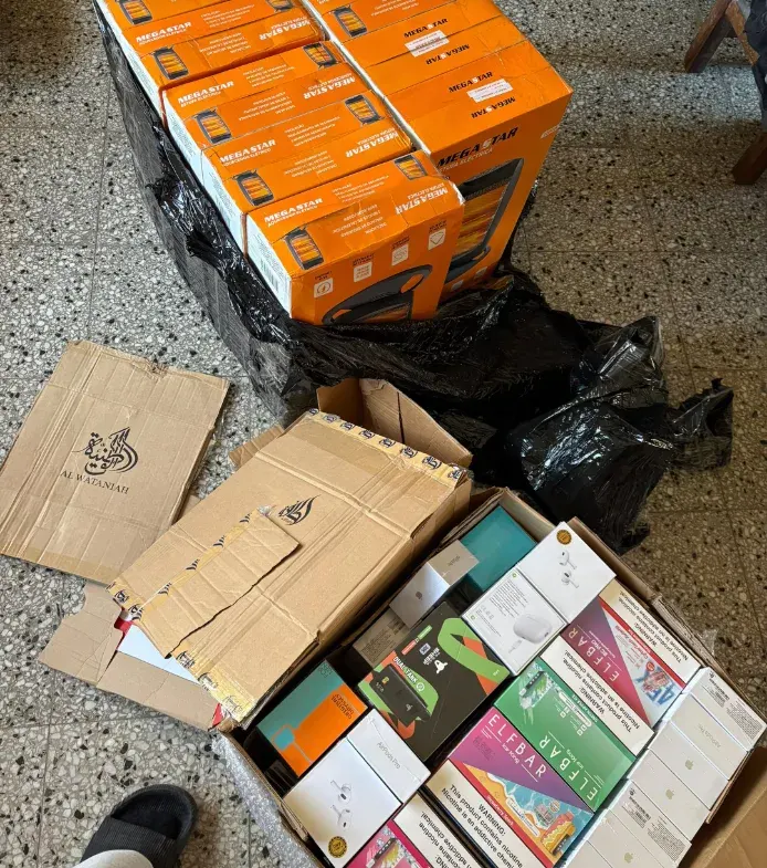 Cajas de productos de un pedido